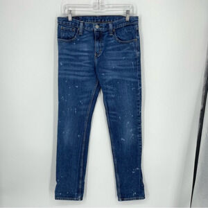 Levi's 511 Med Wash Splatter Pattern slim fit Jeans‎ 30x31 blue denim